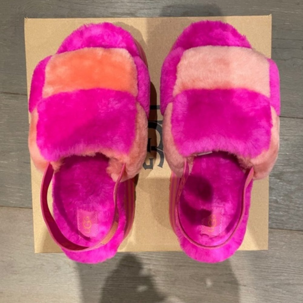 UGG Disco Checker Slide Vibrant Platform Slides - Picture 8 of 16
